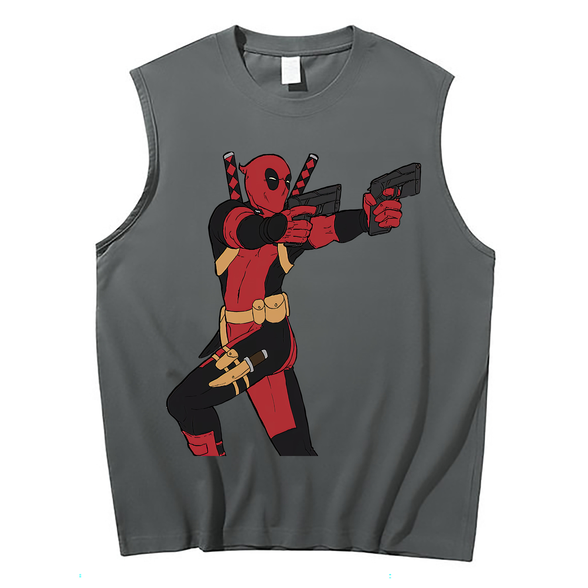 （画像用） Deadpool デッドプール コットン100％タンクトップ（フロントプリント）
